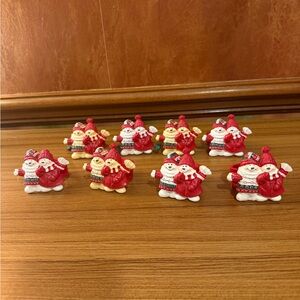 SNOWCOUPLE Resin Napkin Rings (Set Of 8) Vintage